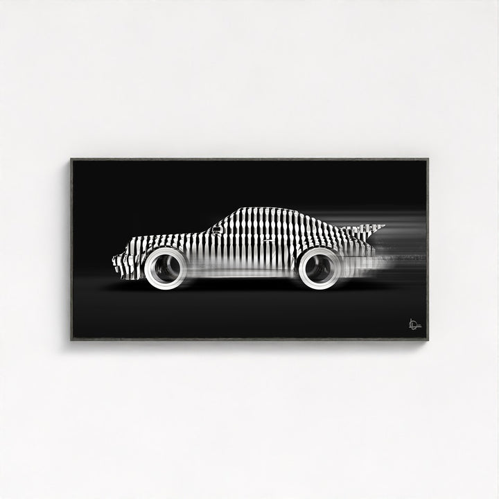 930 Turbo 'Cylindrism' Framed Canvas - Black Edition