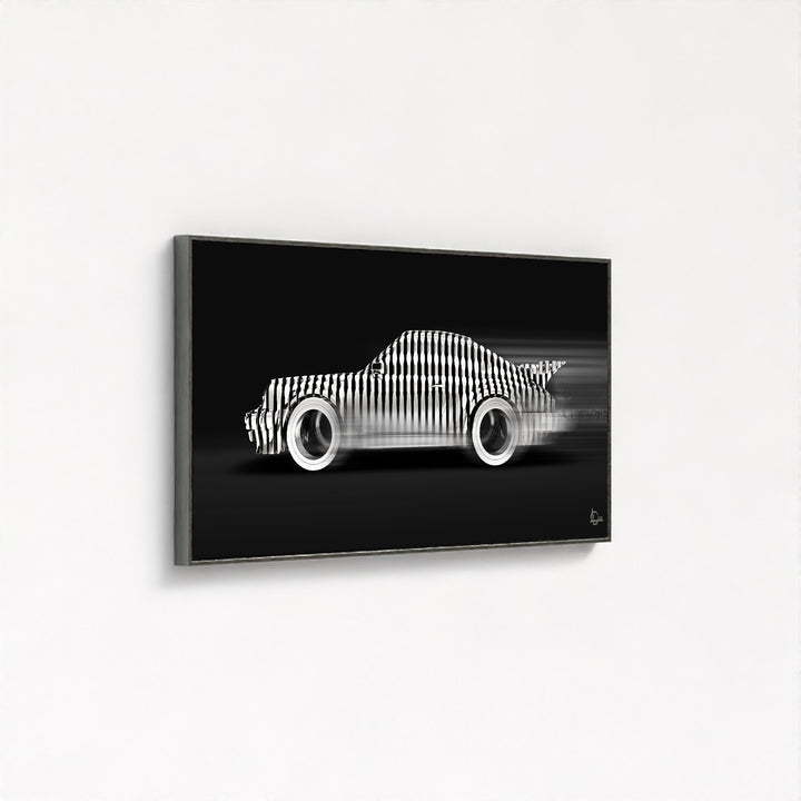 930 Turbo 'Cylindrism' Framed Canvas - Black Edition