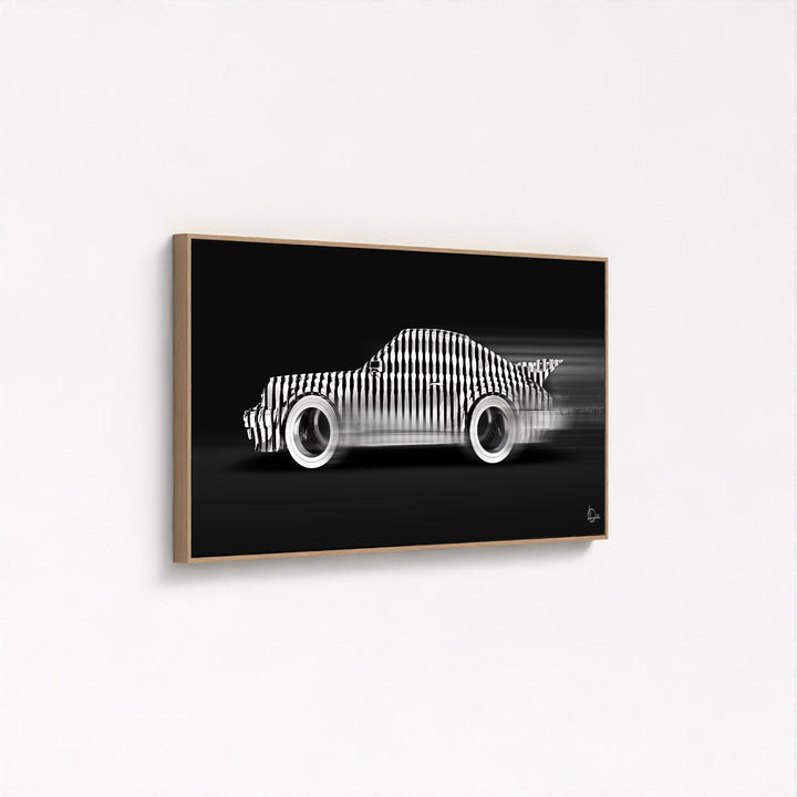 930 Turbo 'Cylindrism' Framed Canvas - Black Edition