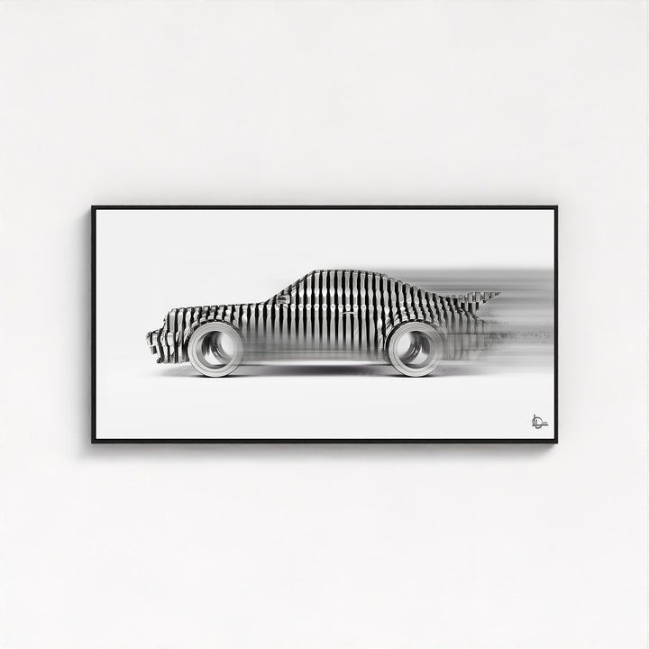 930 Turbo 'Cylindrism' Framed Canvas