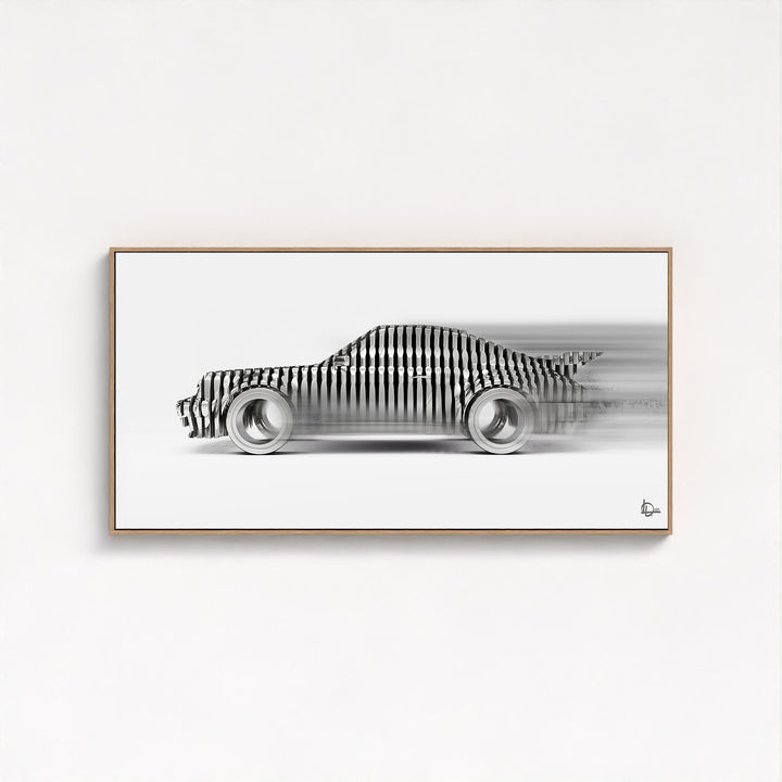 930 Turbo 'Cylindrism' Framed Canvas