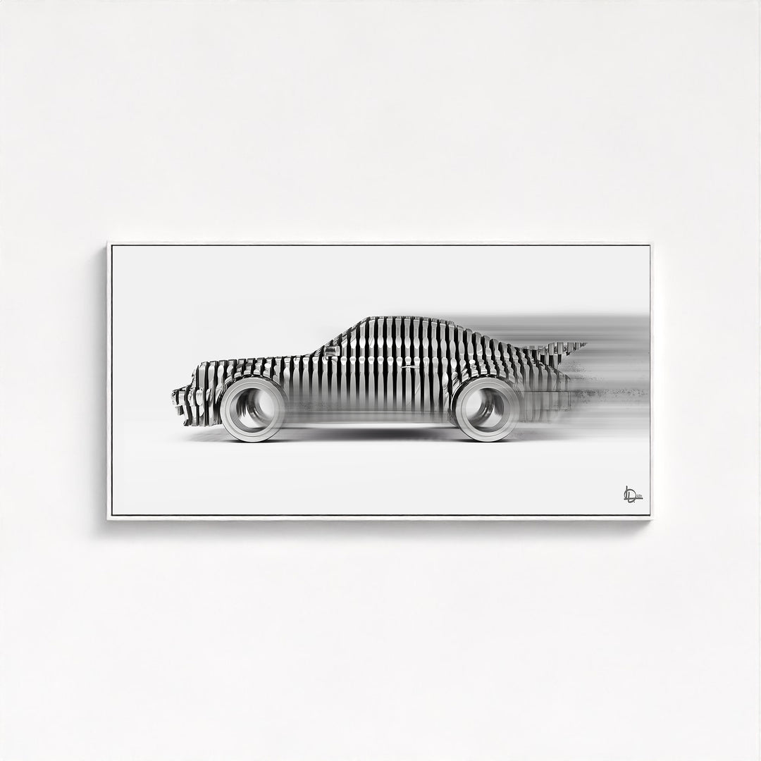 930 Turbo 'Cylindrism' Framed Canvas