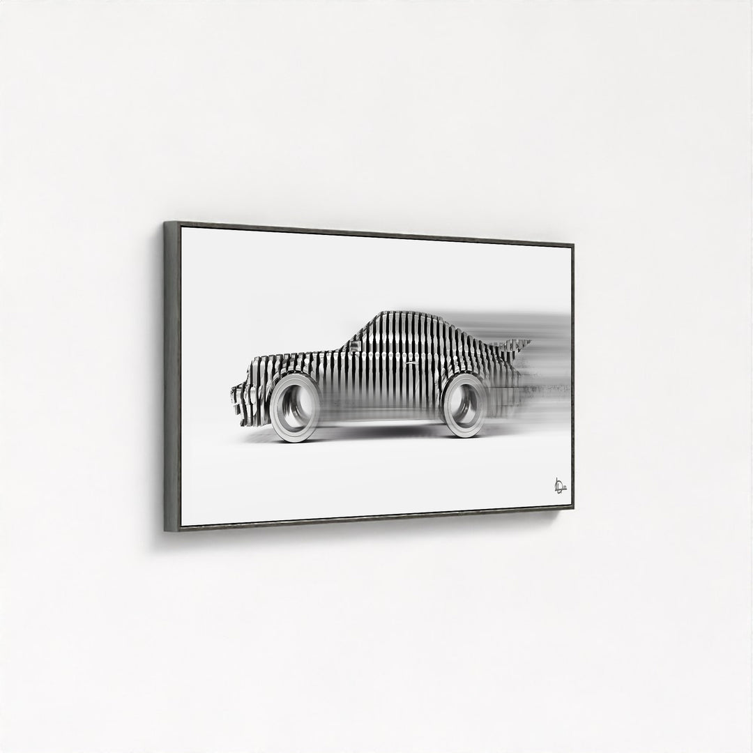 930 Turbo 'Cylindrism' Framed Canvas