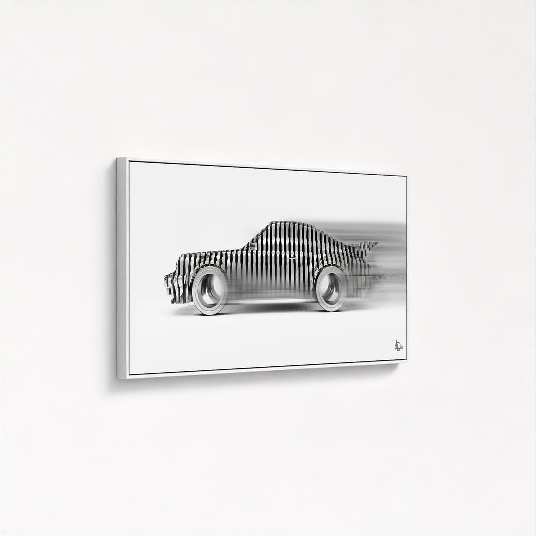 930 Turbo 'Cylindrism' Framed Canvas