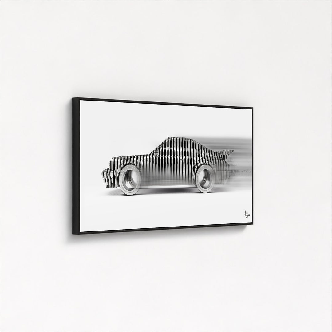 930 Turbo 'Cylindrism' Framed Canvas