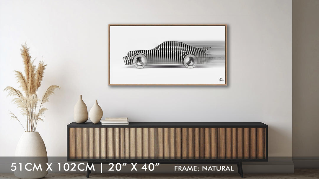 930 Turbo 'Cylindrism' Framed Canvas