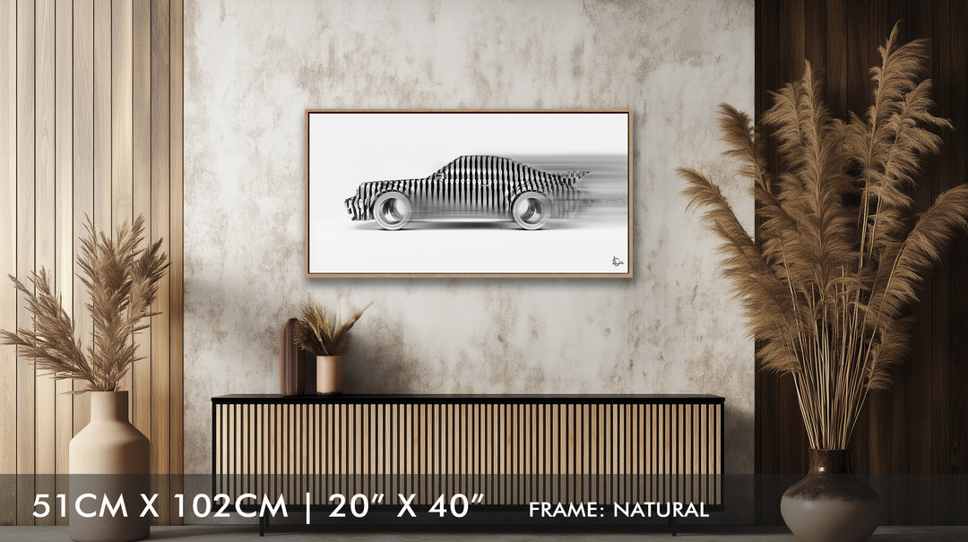 930 Turbo 'Cylindrism' Framed Canvas