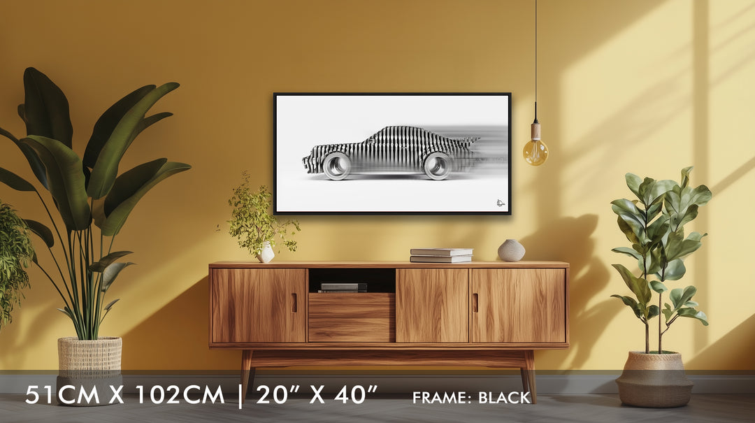 930 Turbo 'Cylindrism' Framed Canvas