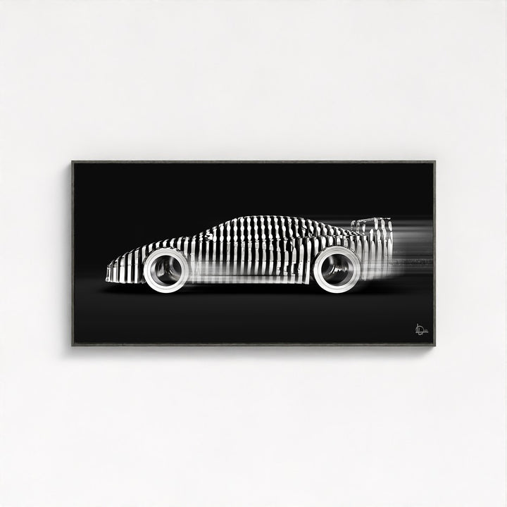 F40 'Cylindrism' Framed Canvas - Black Edition