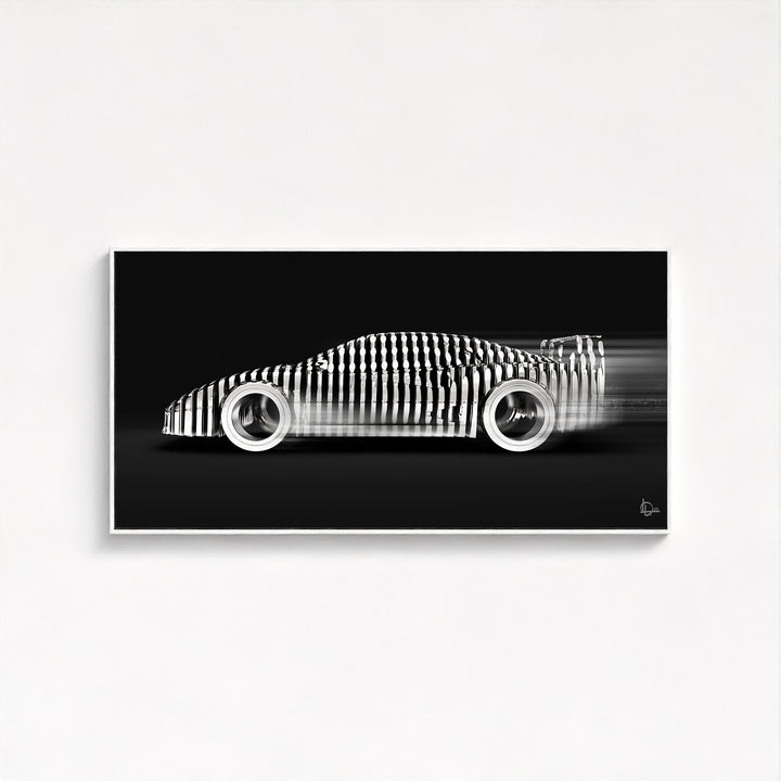 F40 'Cylindrism' Framed Canvas - Black Edition