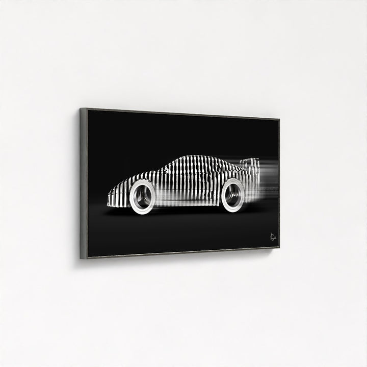 F40 'Cylindrism' Framed Canvas - Black Edition