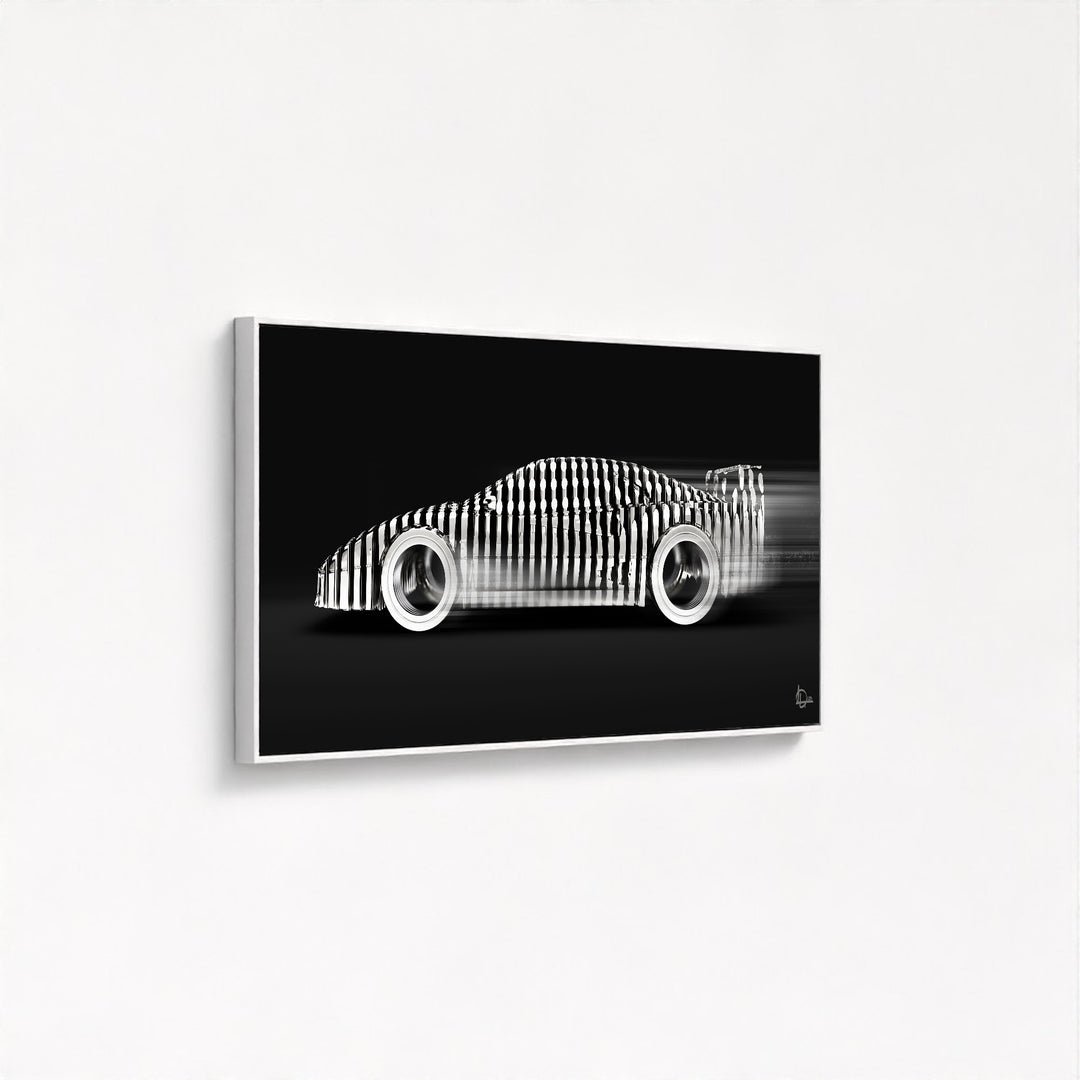 F40 'Cylindrism' Framed Canvas - Black Edition