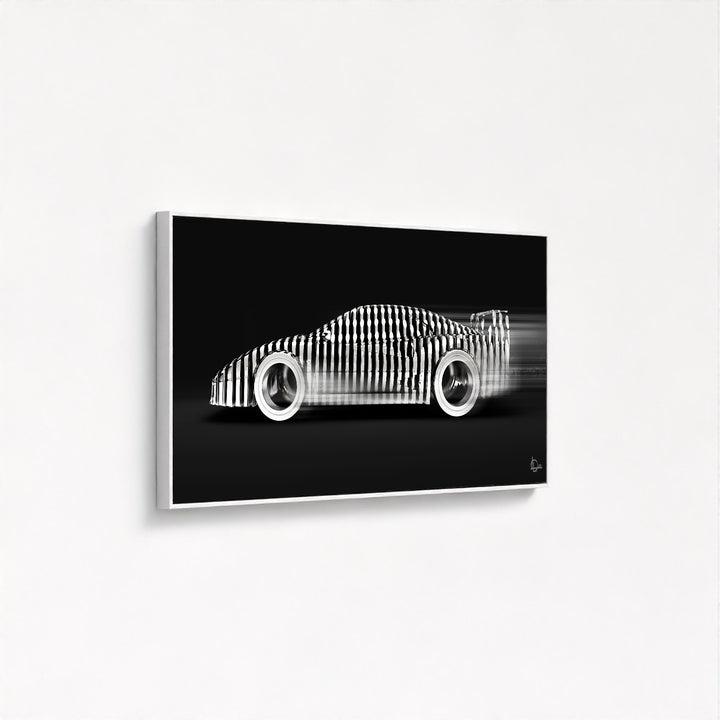 F40 'Cylindrism' Framed Canvas - Black Edition