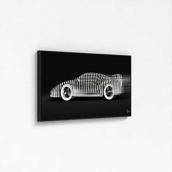 F40 'Cylindrism' Framed Canvas - Black Edition