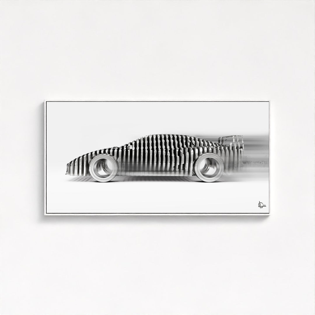 F40 'Cylindrism' Framed Canvas