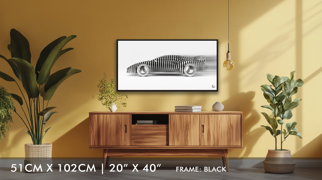 F40 'Cylindrism' Framed Canvas