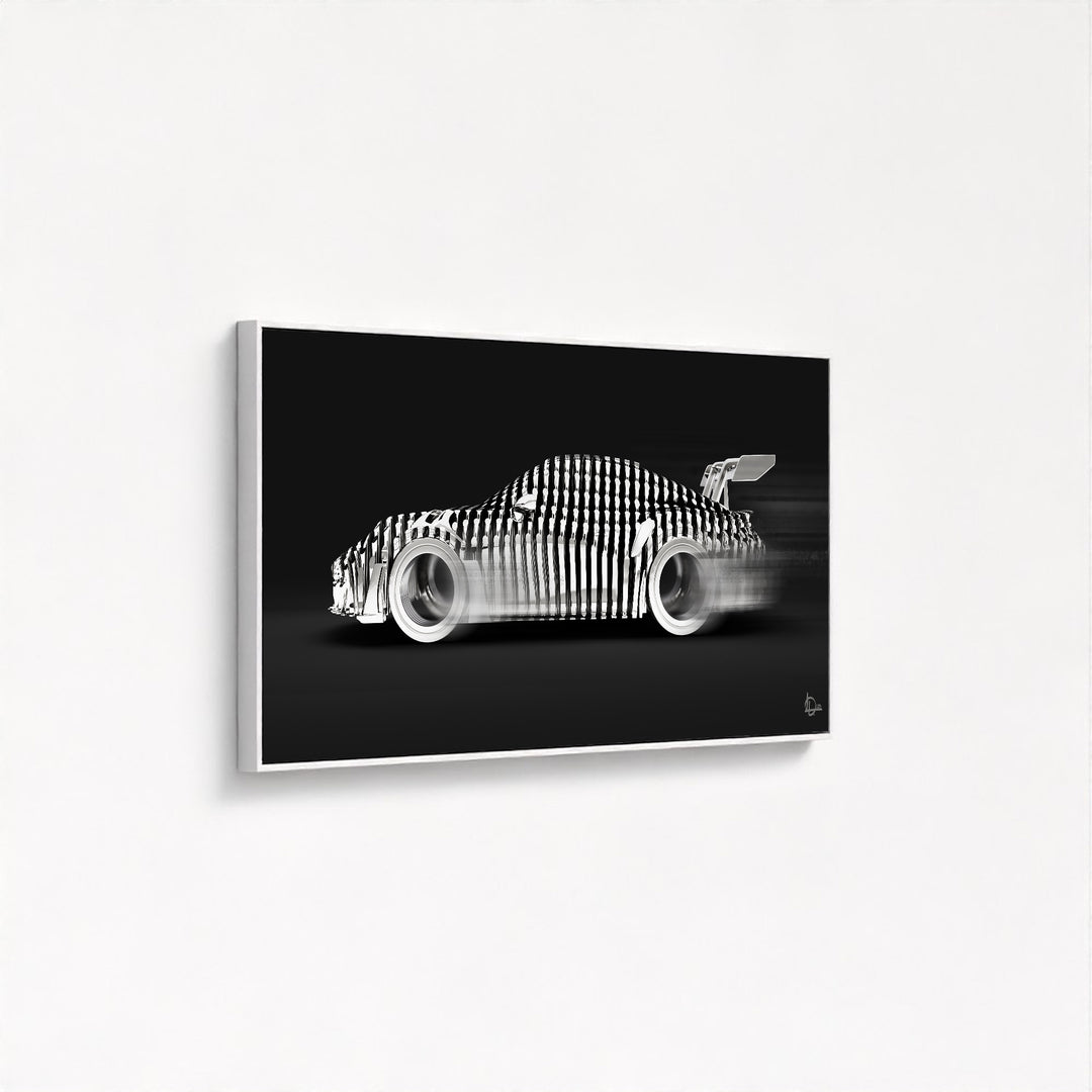 GT3 RS 'Cylindrism' Framed Canvas - Black Edition