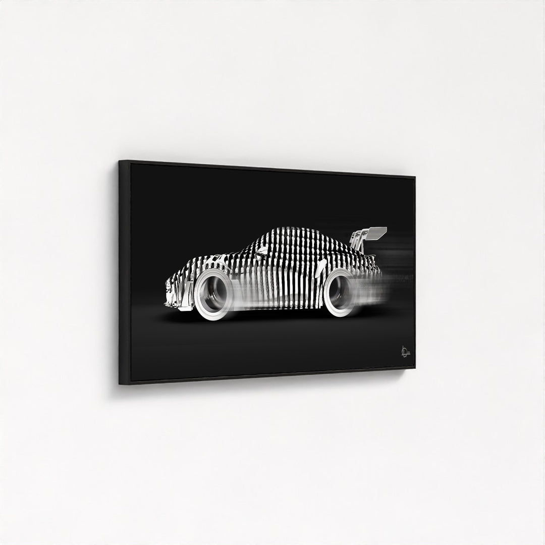 GT3 RS 'Cylindrism' Framed Canvas - Black Edition