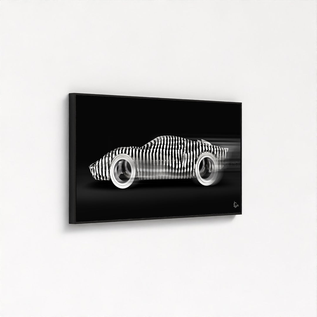 GT40 'Cylindrism' Framed Canvas - Black Edition