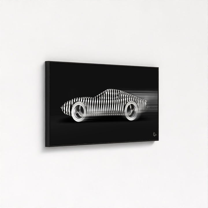 Miura 'Cylindrism' Framed Canvas - Black Edition